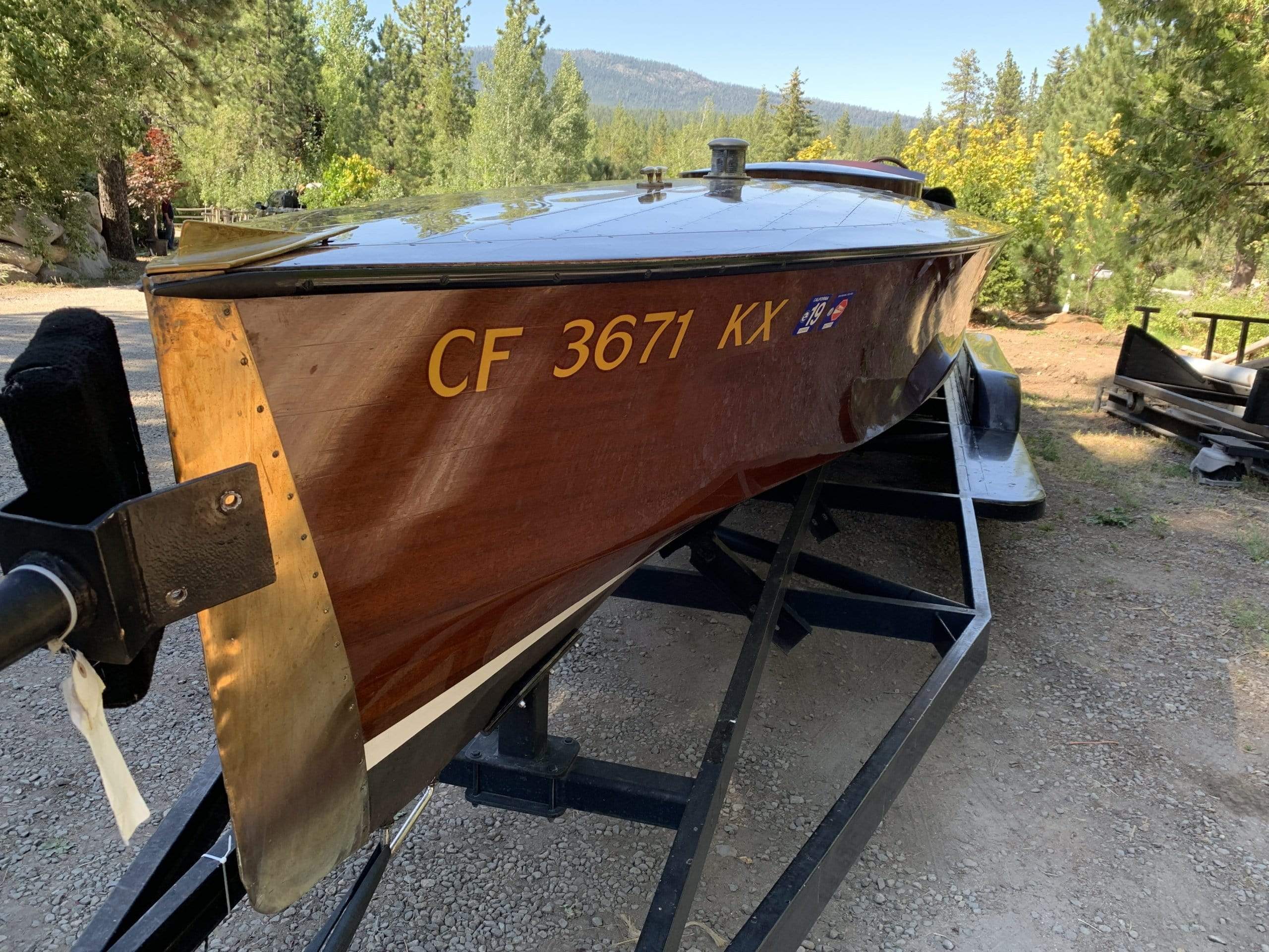Classic Wooden Boat for Sale - 1996 Brown & Bassett 33' Gentleman's Racer - 600hp Rolls-Royce Meteor V-12