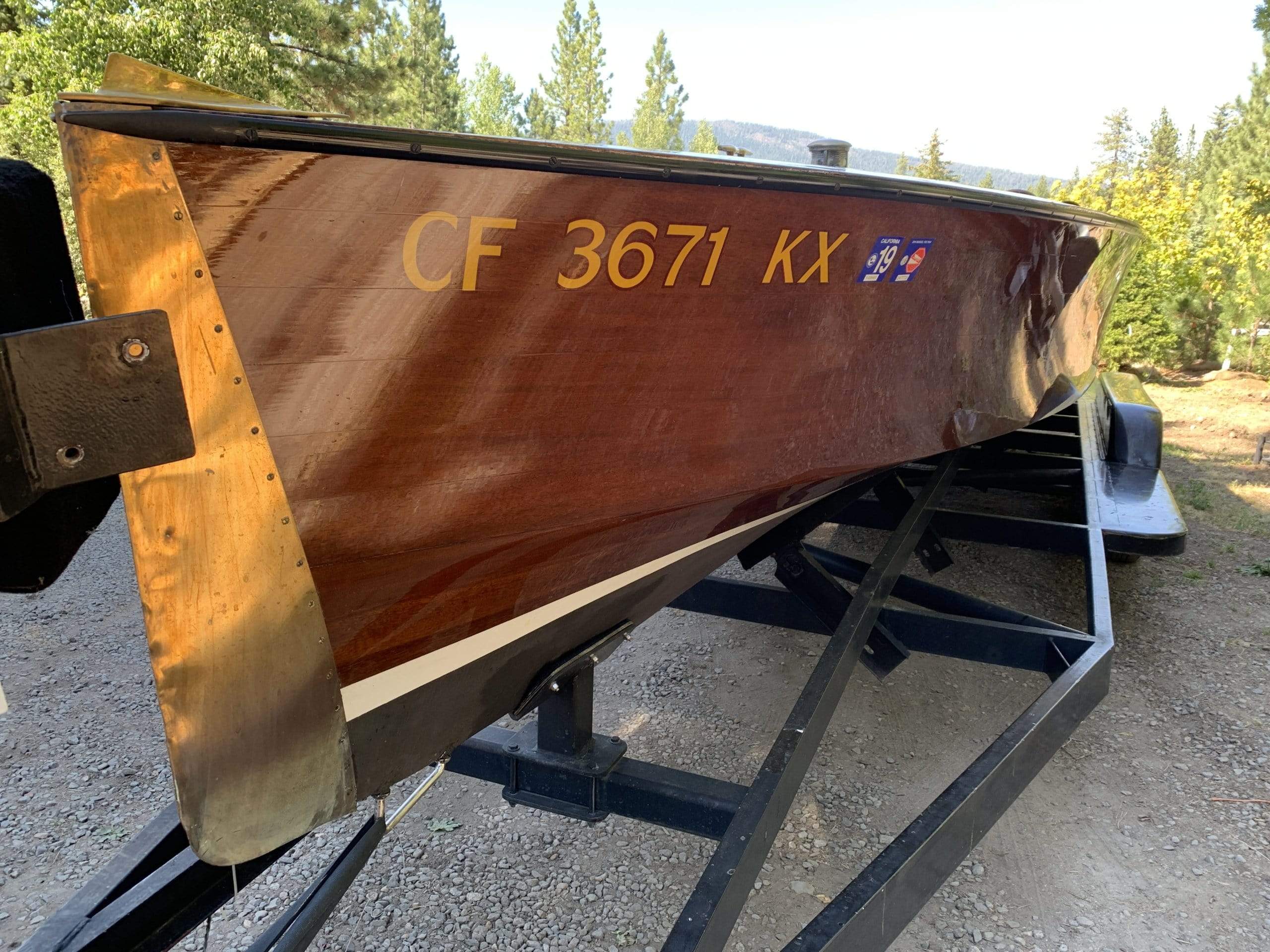 Classic Wooden Boat for Sale - 1996 Brown & Bassett 33' Gentleman's Racer - 600hp Rolls-Royce Meteor V-12