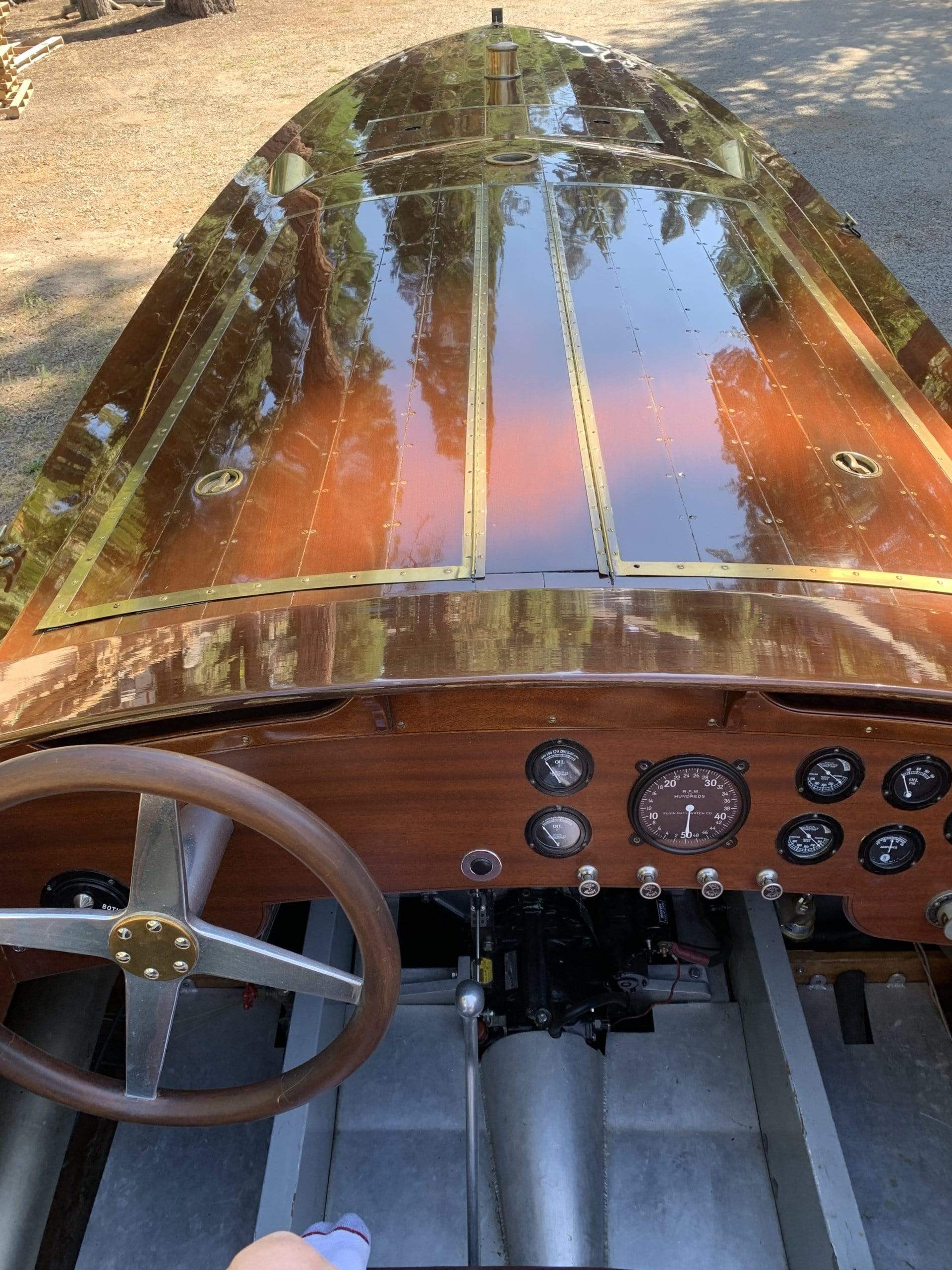 Classic Wooden Boat for Sale - 1996 Brown & Bassett 33' Gentleman's Racer - 600hp Rolls-Royce Meteor V-12