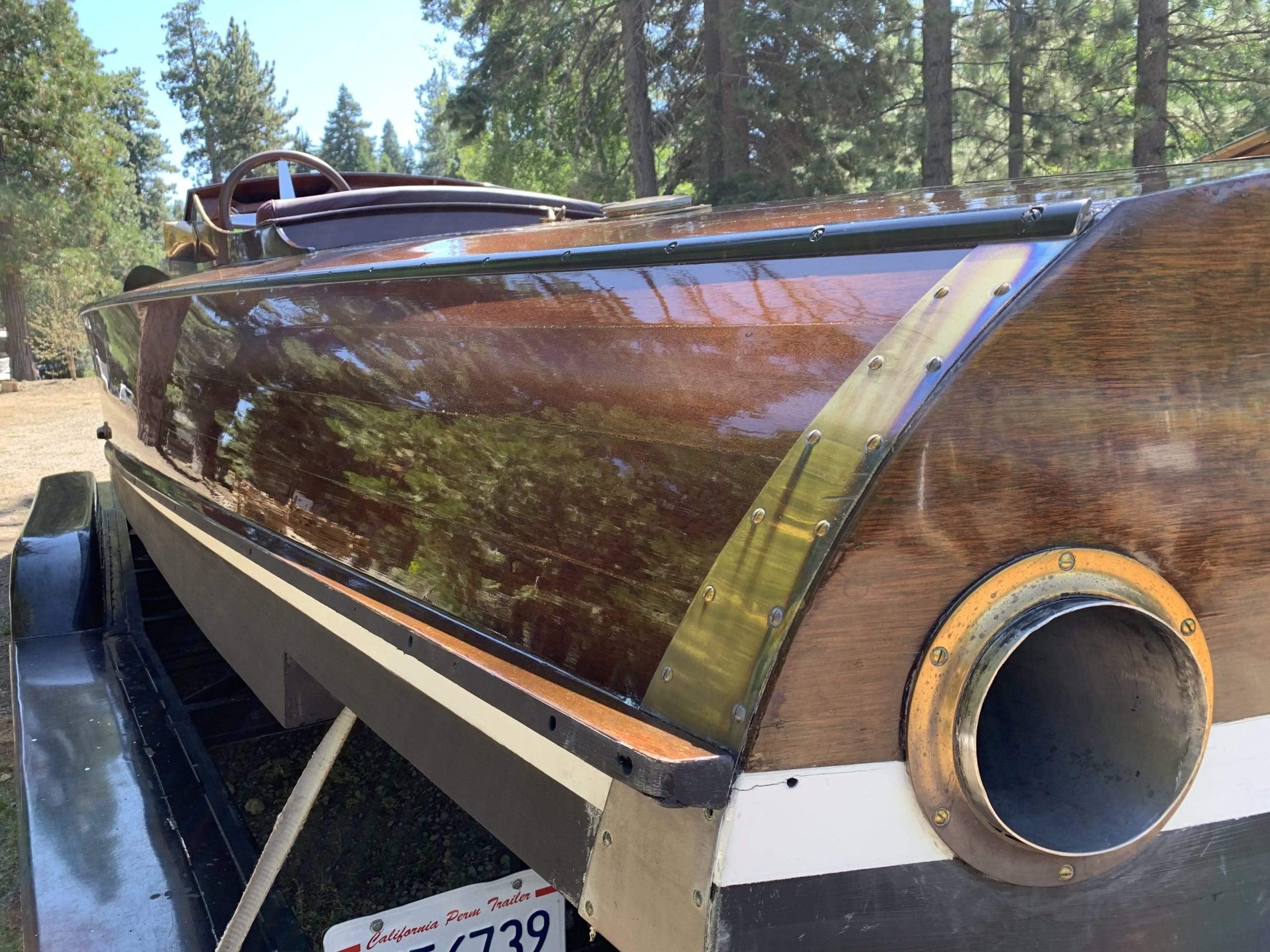 Classic Wooden Boat for Sale - 1996 Brown & Bassett 33' Gentleman's Racer - 600hp Rolls-Royce Meteor V-12