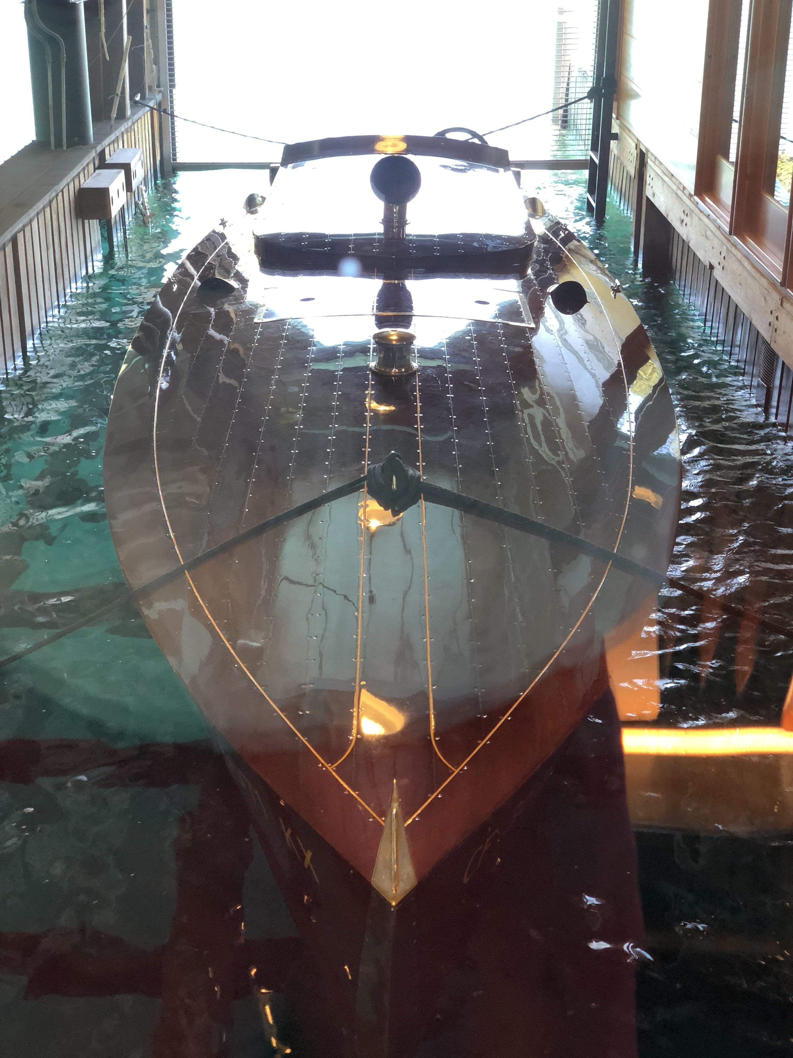Classic Wooden Boat for Sale - 1996 Brown & Bassett 33' Gentleman's Racer - 600hp Rolls-Royce Meteor V-12