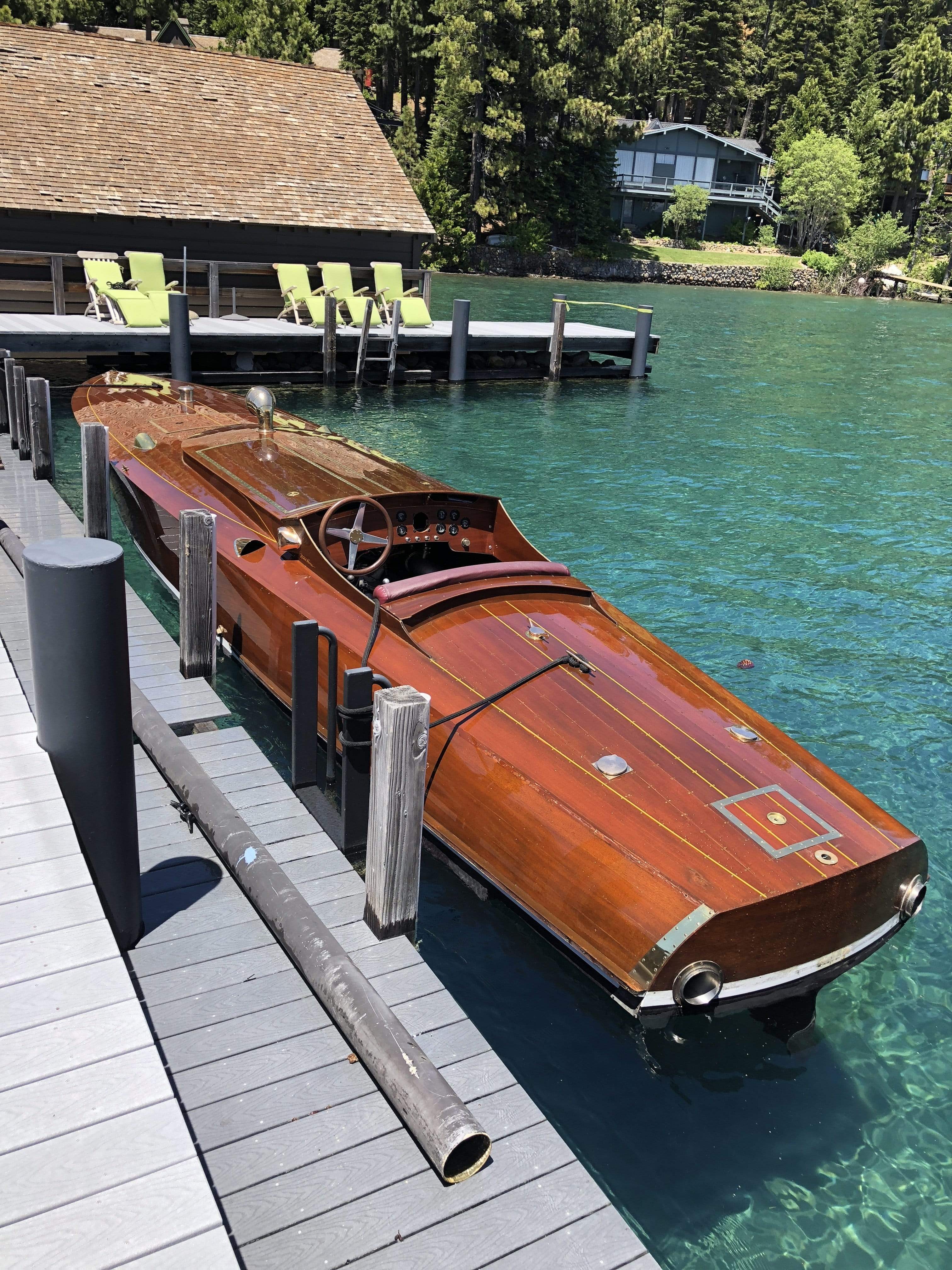Classic Wooden Boat for Sale - 1996 Brown & Bassett 33' Gentleman's Racer - 600hp Rolls-Royce Meteor V-12