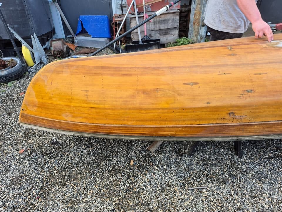 CUSTOM BUILT CEDAR STRIP ROWING SKIFF