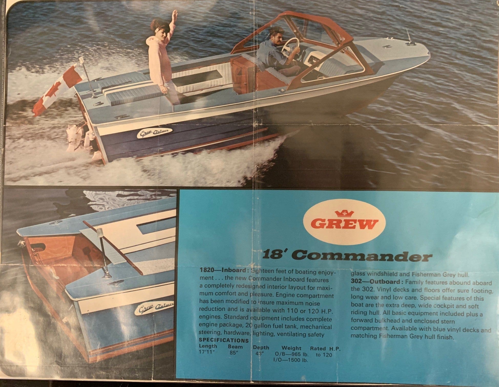 1966 GREW 18' COMMANDER CRUISER