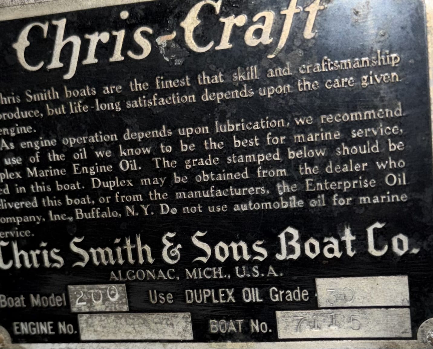 1930 CHRIS-CRAFT 20' TRIPLE COCKPIT