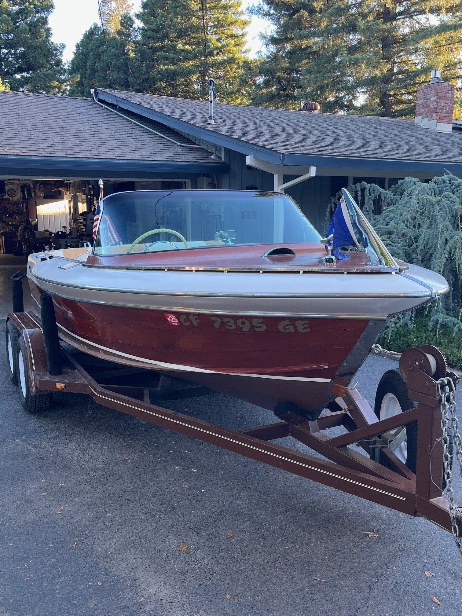 1961 18' CENTURY SABRE GULL WING HARDTOP