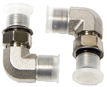 Dometic HF6004 Hydraulic 90 Degree Elbow Fittings <SPACER TYPE=HORIZONTAL SIZE=1> Aluminum <SPACER TYPE=HORIZONTAL SIZE=1> 3/8" Tube <SPACER TYPE=HORIZONTAL SIZE=1> 2/Kit