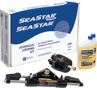 SeaStar HK6400A-3 Steering Kit System w/ 1.7 Helm: Pivot Cylinder & Hydraulic Oil