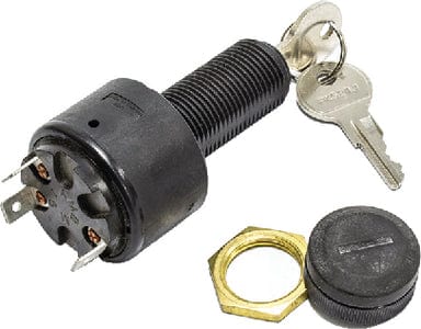 Sierra MP39770 Conventional 3 Position 1 1/8" Polyester 3 Blade Terminal 12 15 Amp Ignition Starter Switch