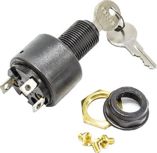 Sierra MP39780 Conventional 3 Position 5/8" Polyester 3 Screw Terminal 12V 15 Amp Ignition Starter Switch