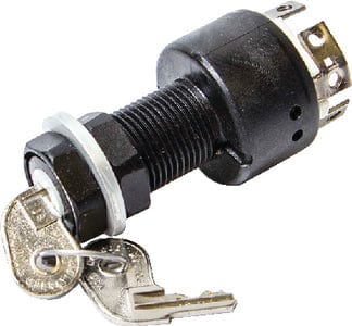 Sierra Magneto 3 Position 1 1/8" Polyester 6 Screw Terminal 12V 15 Amp Ignition Starter Switch