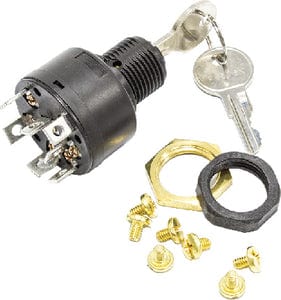 Sierra Magneto 4 Position 5/8" Polyester 7 Screw Terminal 12V 15 Amp Ignition Starter Switch