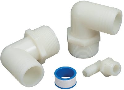 Waste Hose Tank Adapter Kit: 90&deg; Pipe To Hose