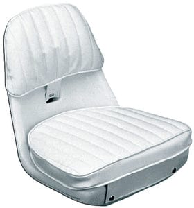 Moeller Economy Seat: Cushion Set and Mounting Plate - White