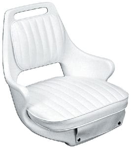 Moeller Offshore Seat With Arms: Cushion Set and Mounting Plate - White