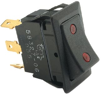 Cole Hersee 5832706BP Weather Resistant Rocker Switch w/Dependent Pilot Lights: On/Off/On: SPDT