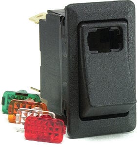 Cole Hersee 58328101BP Weather Resistant Rocker Switch w/Dependent Pilot Lights: Off/On (2-3): SPST