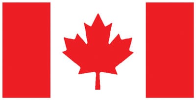 Flying Colours Nylon Canadian Flag: 9" x 18"