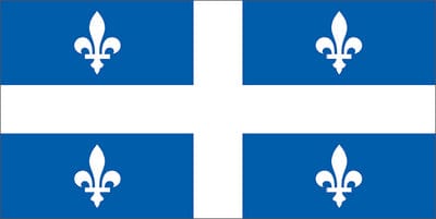 Flying Colours Nylon Quebec Flag: 9" x 18"
