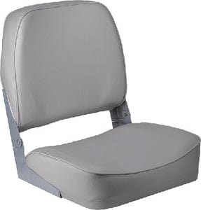 Wise 3313717 Promotional Marine Grade Vinyl 16.25" D ? 16" W ? 18" H Low Back Boat Seat: Grey