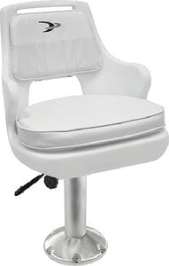 Pilot Chair Package With Cushions: 15" Pedestal w/Slide