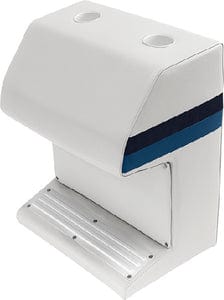 Deluxe Pontoon Furniture: Steering Console: White/Navy/Blue