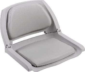 Wise 8WD139LS717 Deluxe Molded Plastic Fold-Down Seat w/Cushions: Gray/Gray