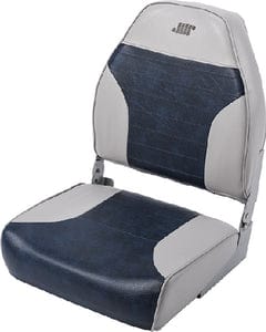Wise Mid Back Fishing Seat: Grey/Navy
