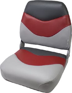 Wise Tracker Style Mid Back Seat: Marble/Dark Red/Charcoal