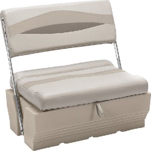 Wise BM11521066 Premier Pontoon Flip Flop Seat w/Base: Stone/Mocha Java/Khaki