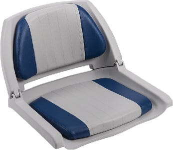Wise WD139LS015 Deluxe Molded Plastic Fold-Down Seat w/Cushions: Gray/ Gray Cushion
