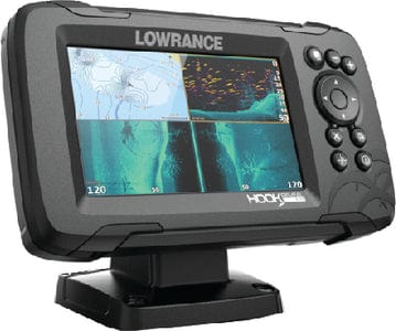 Lowrance 00015857001 Hook Reveal 5 Fishfinder w/ 50/200kHz & C-MAP Contour+ Mapping: 5"