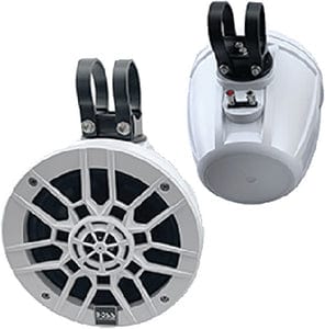 Boss Audio MPWT60W 2-Way Marine Waketower/UTV Roll Bar Speaker System: 6.5" White: 1 pr.