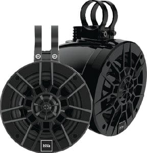 Boss Audio MPWWT60 2-Way Marine Waketower/UTV Roll Bar Speaker System: 6.5" Black: 1 pr.