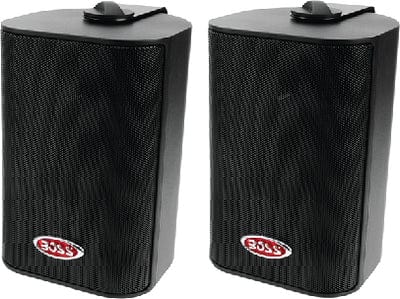 Boss Audio MR43B 4" 3-Way Enclosed System Speakers: Black: Pr.