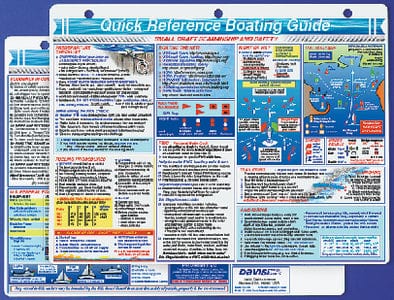 Davis 128 Boating Guide Quick Reference Card