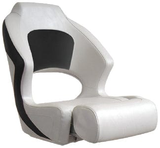 Springfield Deluxe Sport Flip Up Seat: White/Charcoal