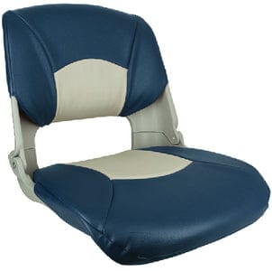 Springfield Skipper Seat With Cushions: Blue/Gray/Gray Shell