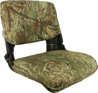 Springfield Skipper Seat With Cushions: Mossy Oak Duck Blind/Black Shell