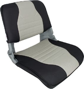 Springfield Skipper Seat With Cushions: Deluxe Charcoal/Gray/Gray Shell
