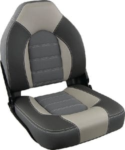 Springfield 1061063B Skipper Premium High Back Fold Down Seat: Charcoal/Gray