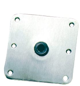 Springfield KingPin 7" x 7" Standard Square Base: Stainless Steel With Satin Finish