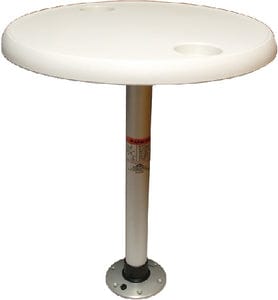 Springfield Thread-Lock&trade; 24" Round Table Package W/O Umbrella Socket (Includes Pedestal Set and Table Top)
