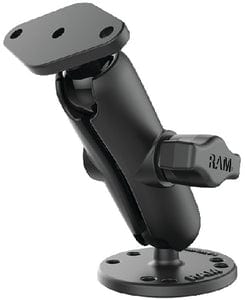 Ram 1" Ball Mount With Double Socket Arm & Round Base