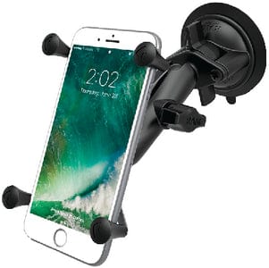 RAM Twist Lock Suction Cup Mount with Universal X-Grip<sup>&reg;</sup> Large Phone/Phablet Cradle