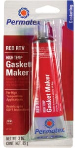 Permatex PTX26BR Hi-Temp Red RTV Gasket Maker: 80 ml.