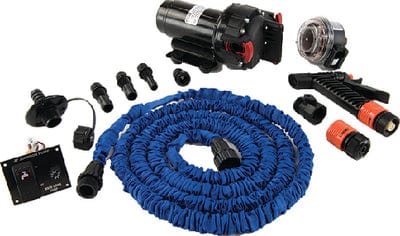 Johnson Pump 6260616 Aqua Jet&trade; Wash Down 5.2 Gpm Pump Kit w/ Blue Collapsible Hose