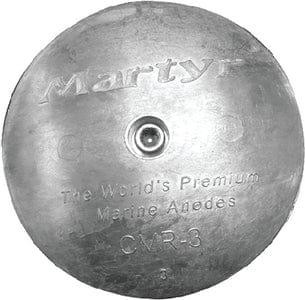 Martyr Rudder/Trim Tab Zinc Anode With Stainless Steel Slotted Head