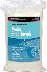 Buffalo 62031 Bleached White Shop Towels: 25/Bag