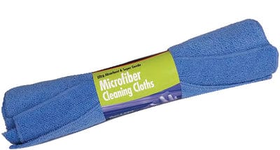 Buffalo Microfiber Cloths 12" x 16" Blue: 3/Pk
